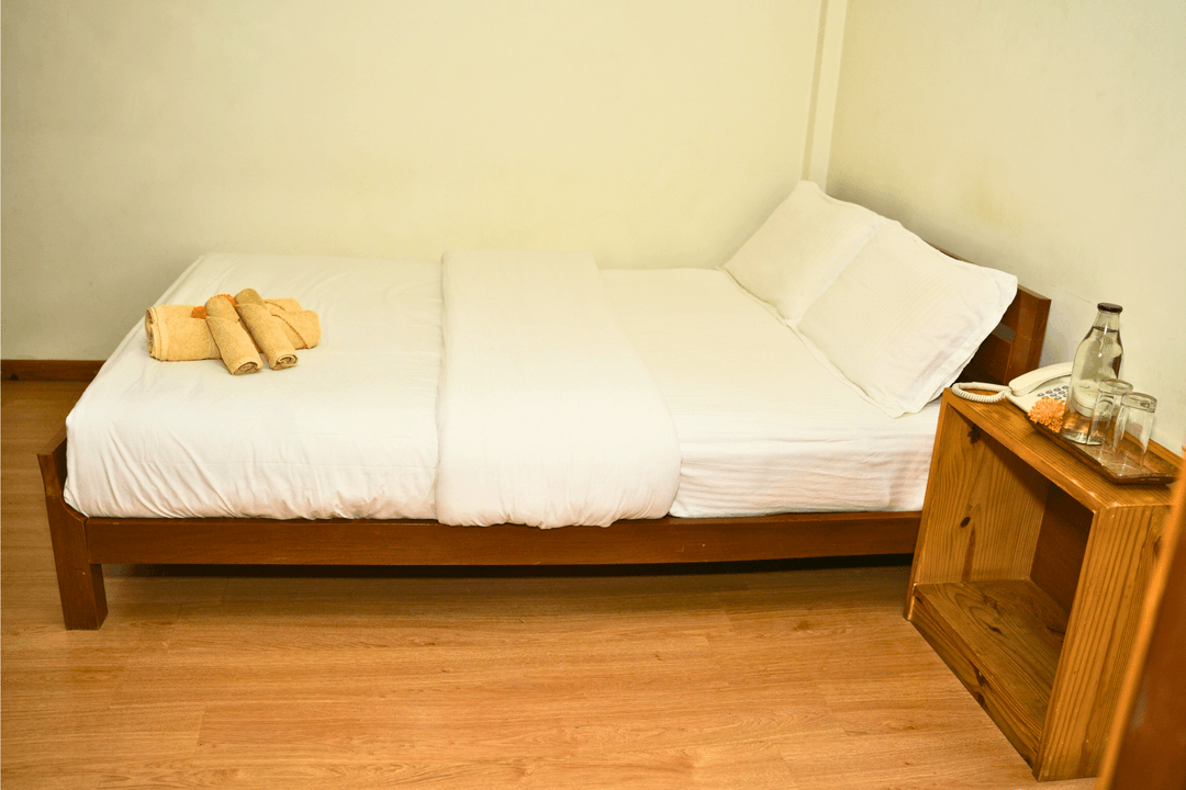 Doble bed room with attached bathroom image 2